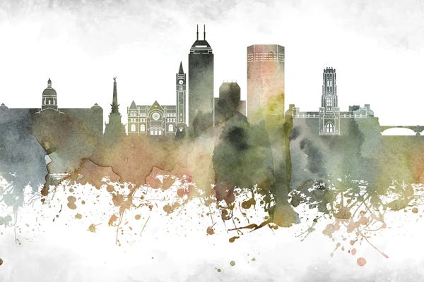 Indiana: Indianapolis Skyline by WallDecorAddict
