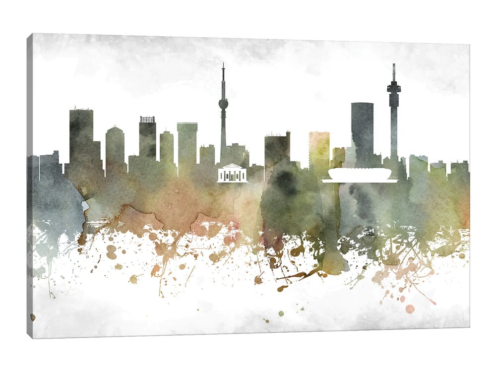 Toronto Abstract Canvas Art Print by WallDecorAddict
