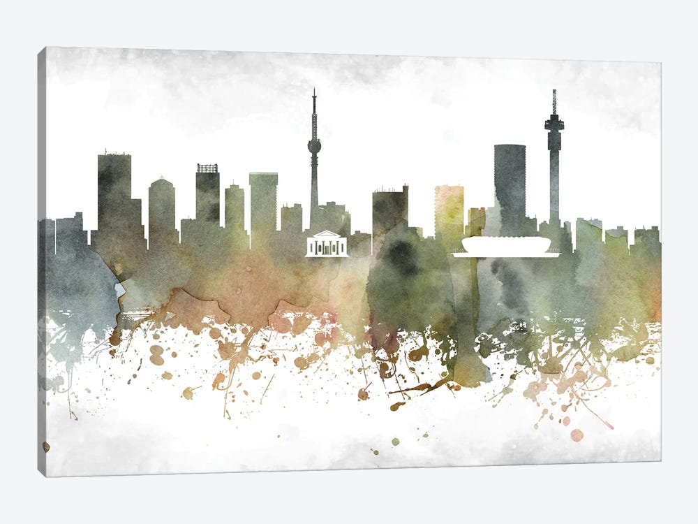 Johannesburg  Skyline by WallDecorAddict 1-piece Canvas Artwork