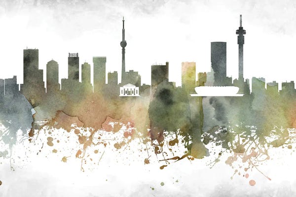 South Africa: Johannesburg  Skyline by WallDecorAddict
