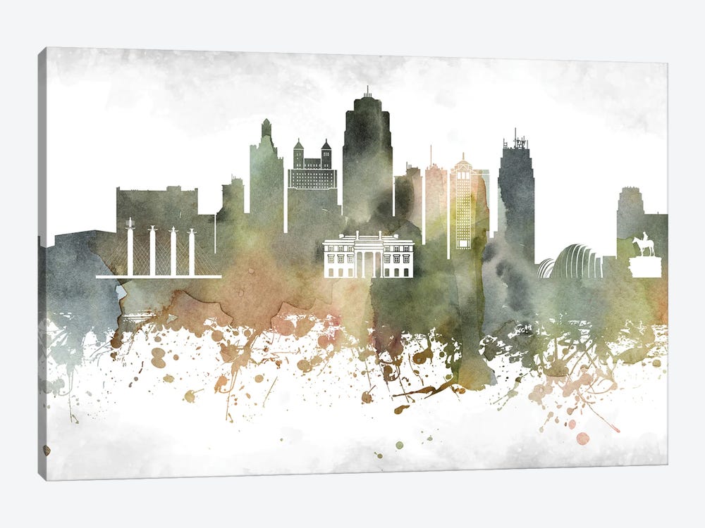 Kansas City Skyline by WallDecorAddict 1-piece Art Print