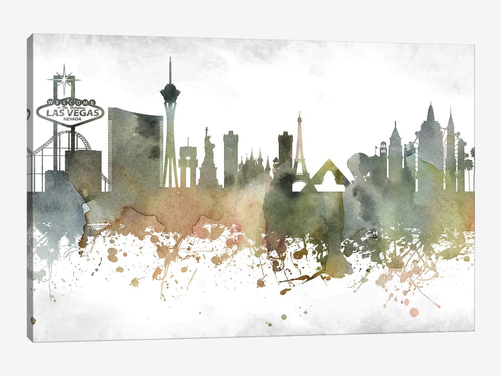 Las Vegas Skyline by WallDecorAddict 1-piece Canvas Print