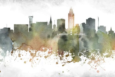 Lincoln Skyline by WallDecorAddict canvas print