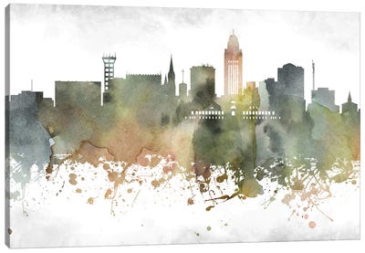 Lincoln Skyline Canvas Art Print
