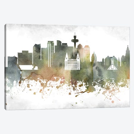 Liverpool Skyline Canvas Print #WDA938} by WallDecorAddict Canvas Print
