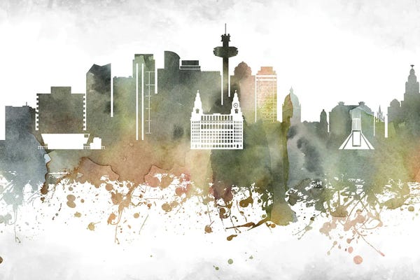 Liverpool: Liverpool Skyline by WallDecorAddict