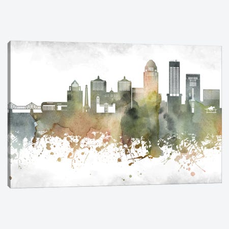 Louisville Skyline Canvas Print #WDA941} by WallDecorAddict Canvas Art
