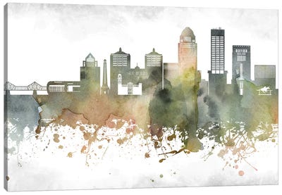 Louisville Skyline Canvas Art Print - Kentucky Art