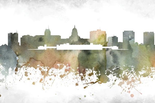 Wisconsin: Madison Skyline by WallDecorAddict