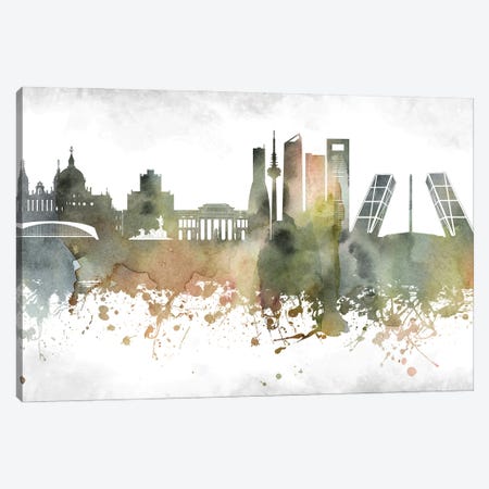 Madrid Skyline Canvas Print #WDA944} by WallDecorAddict Canvas Art Print