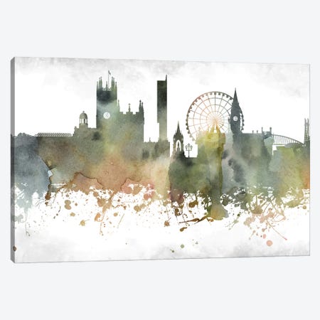 Manchester Skyline Canvas Print #WDA945} by WallDecorAddict Art Print