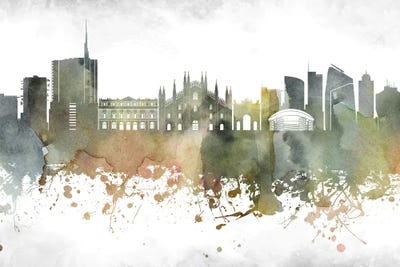 Milan Skyline by WallDecorAddict canvas print