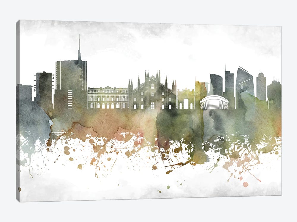 Milan Skyline by WallDecorAddict 1-piece Canvas Art Print