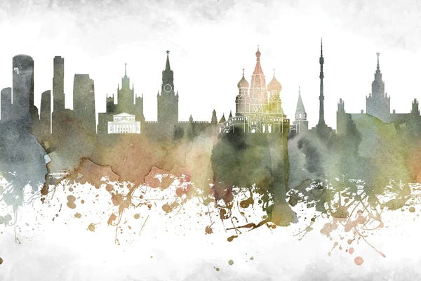 Russia: Moscow Skyline by WallDecorAddict