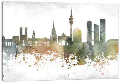 Munich Skyline Canvas Art Print - Munich Art
