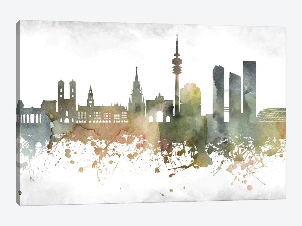 Munich Skyline by WallDecorAddict 1-piece Canvas Art Print