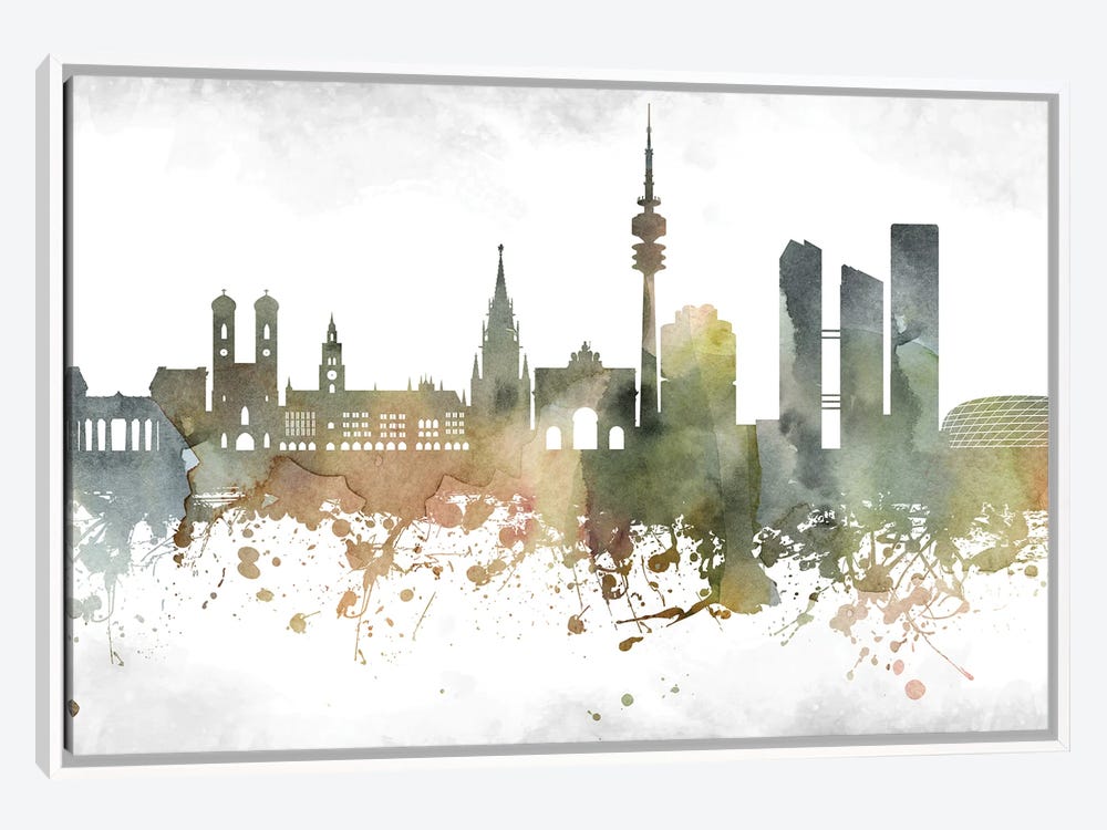 Munich iCanvas Skyline by | WallDecorAddict Print Canvas Art