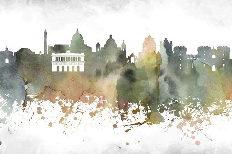 Naples Skyline by WallDecorAddict wall art