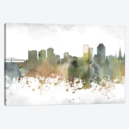 New Orleans Skyline Canvas Print #WDA960} by WallDecorAddict Canvas Artwork