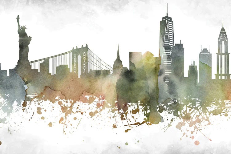 New York Skyline by WallDecorAddict wall art