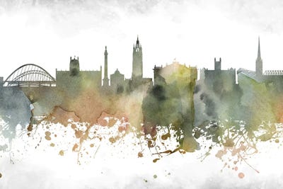 Newcastle Skyline by WallDecorAddict art print
