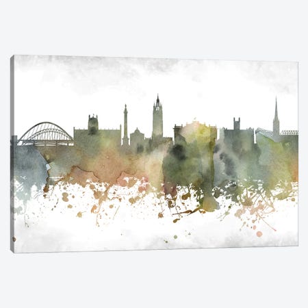 Newcastle Skyline Canvas Print #WDA962} by WallDecorAddict Canvas Artwork
