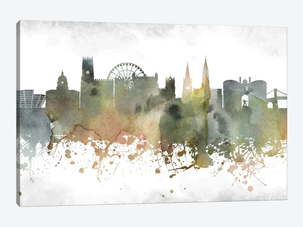 Nottingham Skyline by WallDecorAddict 1-piece Canvas Print