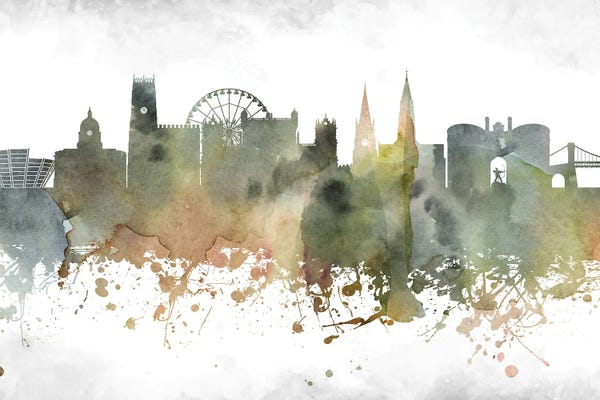 Nottingham: Nottingham Skyline by WallDecorAddict
