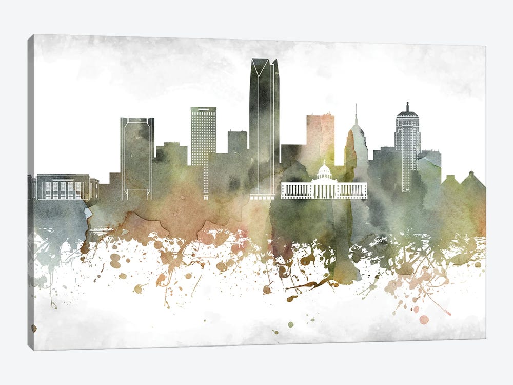 Oklahoma Skyline by WallDecorAddict 1-piece Canvas Art