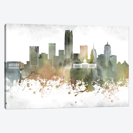 Oklahoma Skyline Canvas Print #WDA965} by WallDecorAddict Canvas Art Print