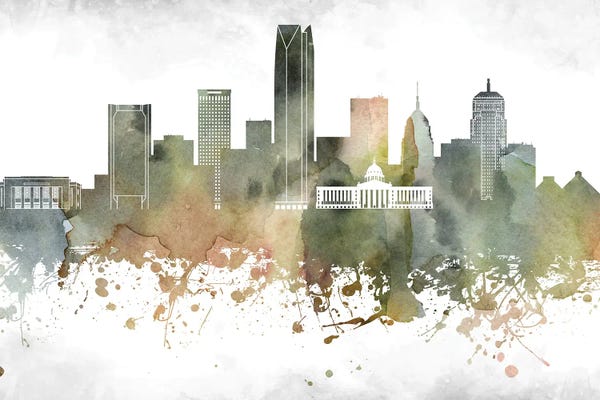 Oklahoma: Oklahoma Skyline by WallDecorAddict