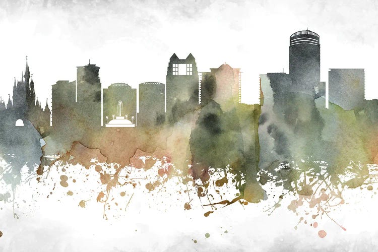 Orlando Skyline by WallDecorAddict wall art