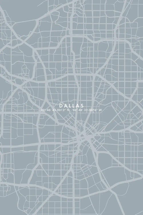 Dallas City Map Simple Color