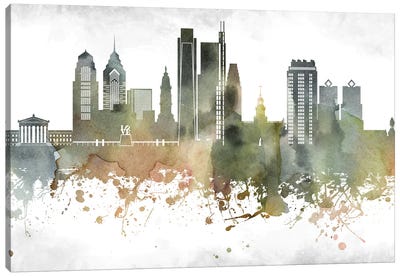 Philadelphia Skyline Canvas Art Print - Philadelphia Skylines