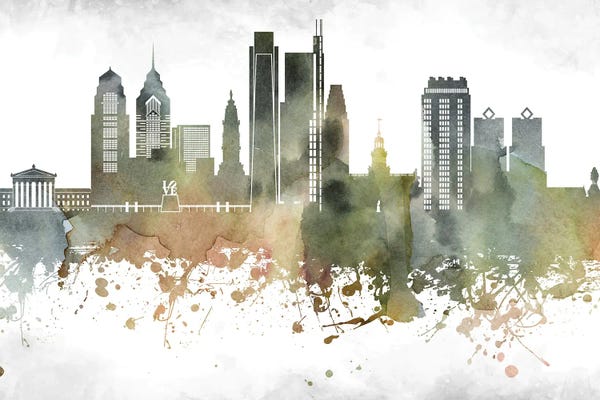 Pennsylvania: Philadelphia Skyline by WallDecorAddict