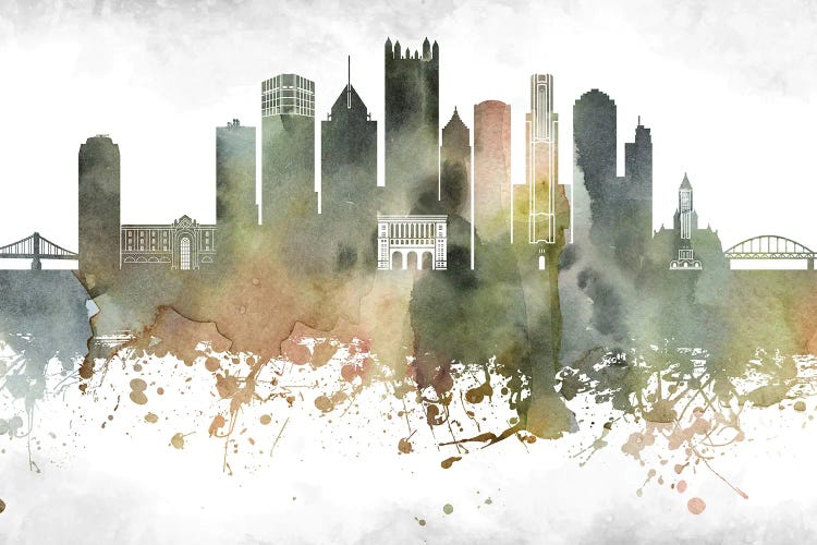 Pittsburgh Skyline by WallDecorAddict wall art