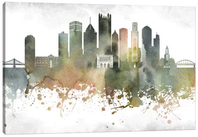 Pittsburgh Skyline Canvas Art Print - Skyline Art