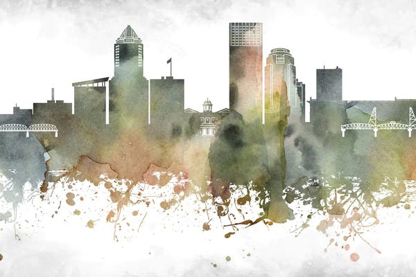 Oregon: Portland Skyline by WallDecorAddict