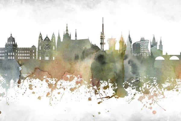 Czech Republic: Prague Skyline by WallDecorAddict