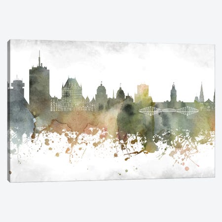 Quebec Skyline Canvas Print #WDA980} by WallDecorAddict Canvas Artwork