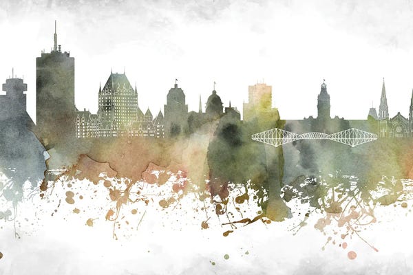 Quebec: Quebec Skyline by WallDecorAddict