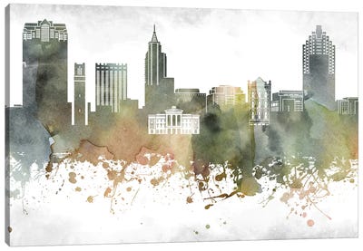 Raleigh Skyline Canvas Art Print - WallDecorAddict