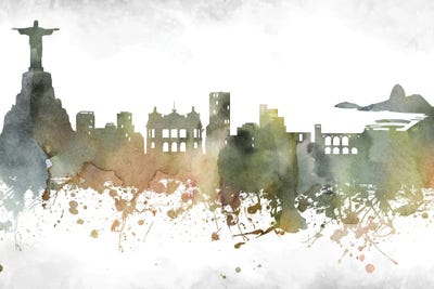 Rio Skyline by WallDecorAddict canvas print