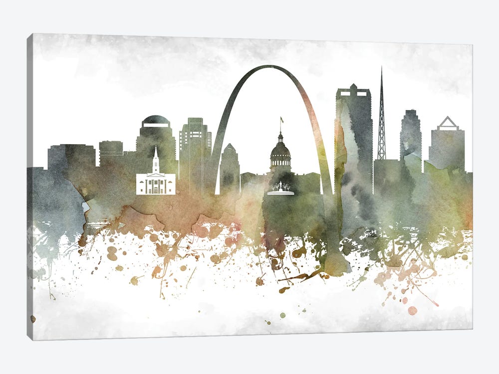 Saint Louis Skyline by WallDecorAddict 1-piece Art Print