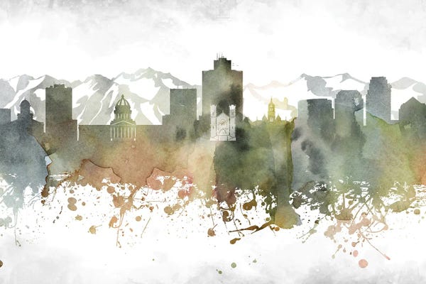 Salt Lake City: Salt Lake Skyline by WallDecorAddict