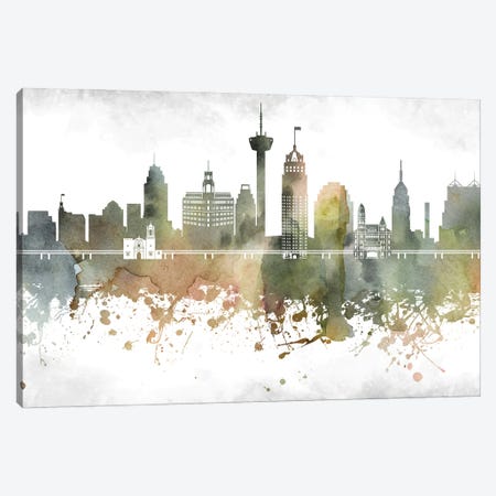 San Antonio Skyline Canvas Print #WDA990} by WallDecorAddict Canvas Print