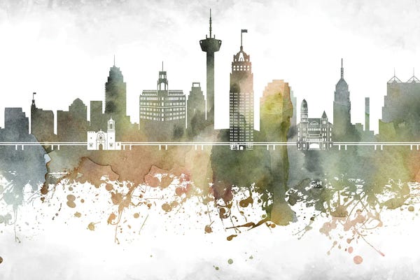 WallDecorAddict: San Antonio Skyline by WallDecorAddict