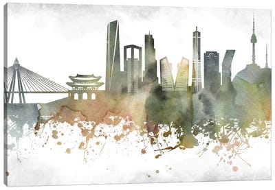 Seoul Skyline Canvas Art Print - South Korea