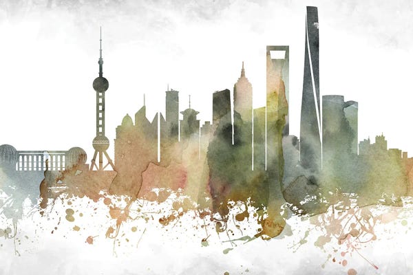 Shanghai: Shanghai Skyline by WallDecorAddict