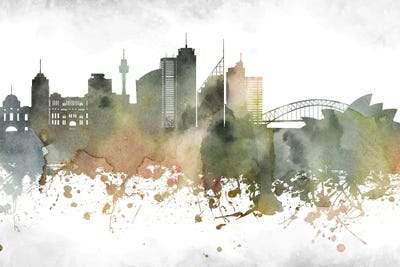 Sydney Skyline by WallDecorAddict canvas print